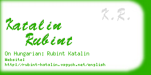 katalin rubint business card